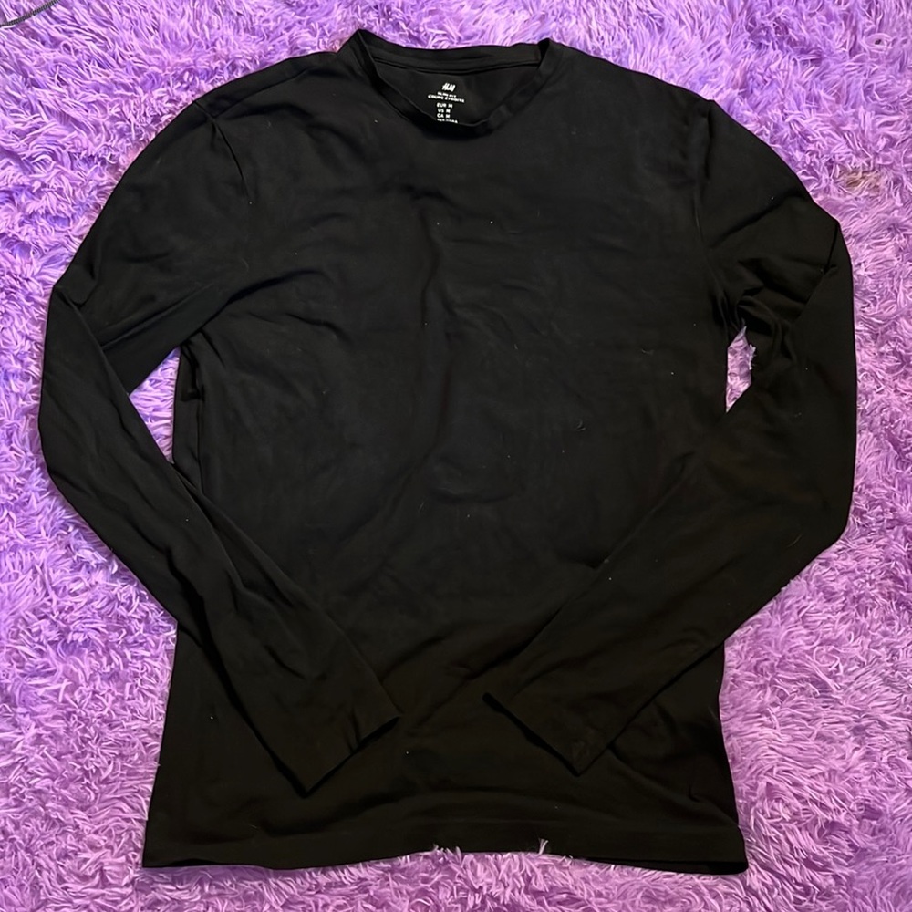 Plain Black Long Sleeve shirt from H&M